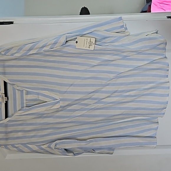 St. John's Bay Tops - XXL Blue yellow blouse top